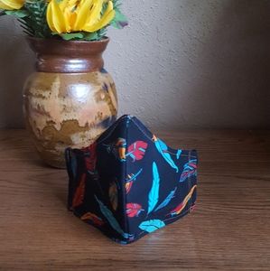 Multicolor Feather 3 Layer Mask